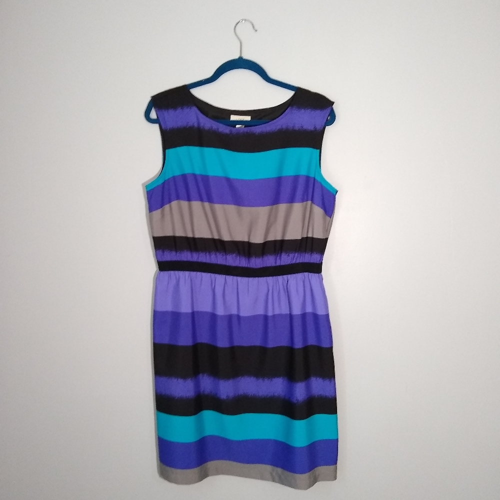 Loft Colorful Sleeveless Sheath Dress Sz. LP